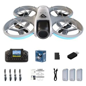 DJW P6 MAX Mini Drone with 180° HD Camera, Brushless Motor & Propeller Guards