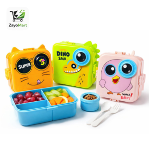 Kids Cartoon Lunch Box with Compartments – BPA Free, Leak-Proof, Cute Dinosaur & Animal Design