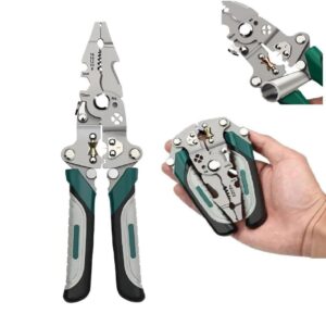 Multi-Function Foldable Wire Stripper & Crimping Plier Tool for Electricians